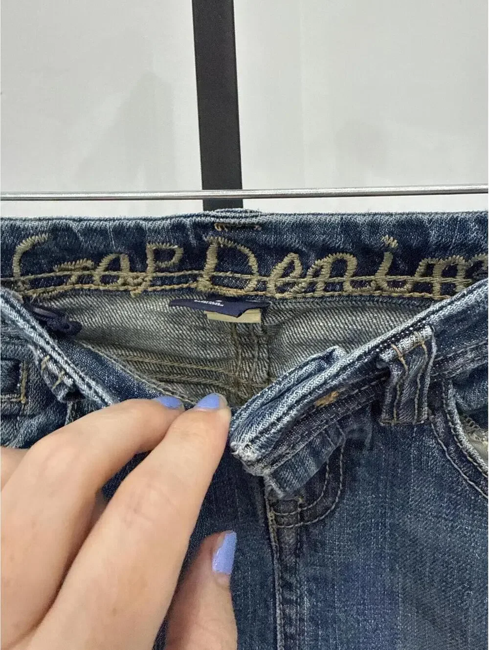 Gap Denim Mini Skirt with Embroidered Hem Kids 8
